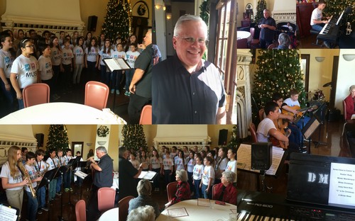 HOLIDAY MUSIC PROGRAM - Ken Holck, Music Teacher, brought his Douglass Middle School Guitar Club and Choir to perform.