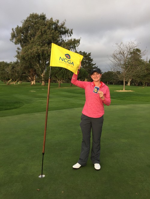 COURTNEY ADVANCES - Courtney Vogel, Woodland Christian School junior and daughter of member Kurt Vogel, advanced to the Cal State Golf Championships.