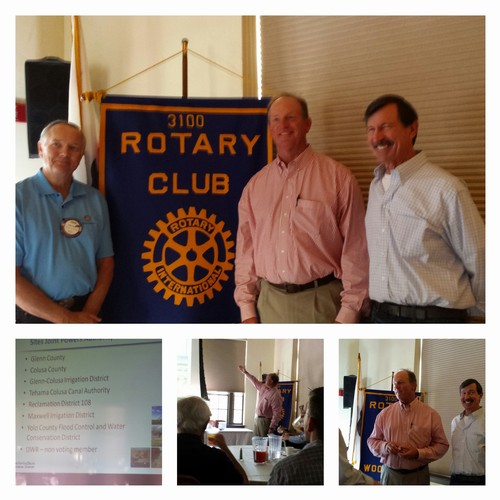 SITES RESERVOIR PROGRAM - Local farmer Fritz Durst was the guest speaker at today's meeting giving us a program about the proposed Sites Reservoir Project which is part of the California Water Bond (Proposition 1) on the November 4th election ballot. Fritz was introduced by Roger Dorris.